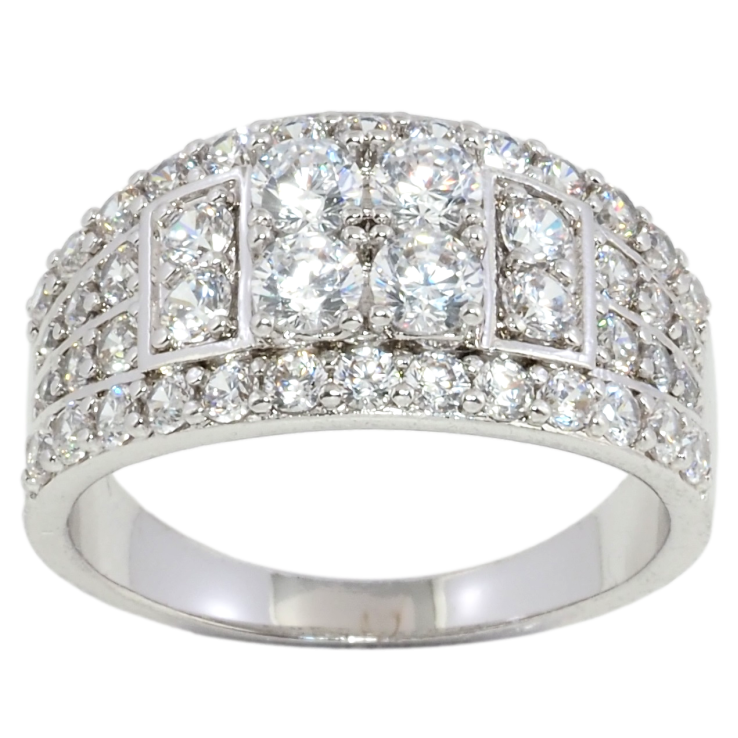 Каблучка Xuping Родій Інкрустація цирконієм фото №7