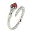 Каблучка Xuping Родій Червоний фіаніт на доріжці цирконію фото №2