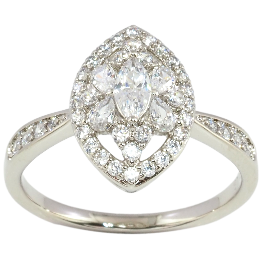 Каблучка Xuping Родій Інкрустація цирконієм фото №1