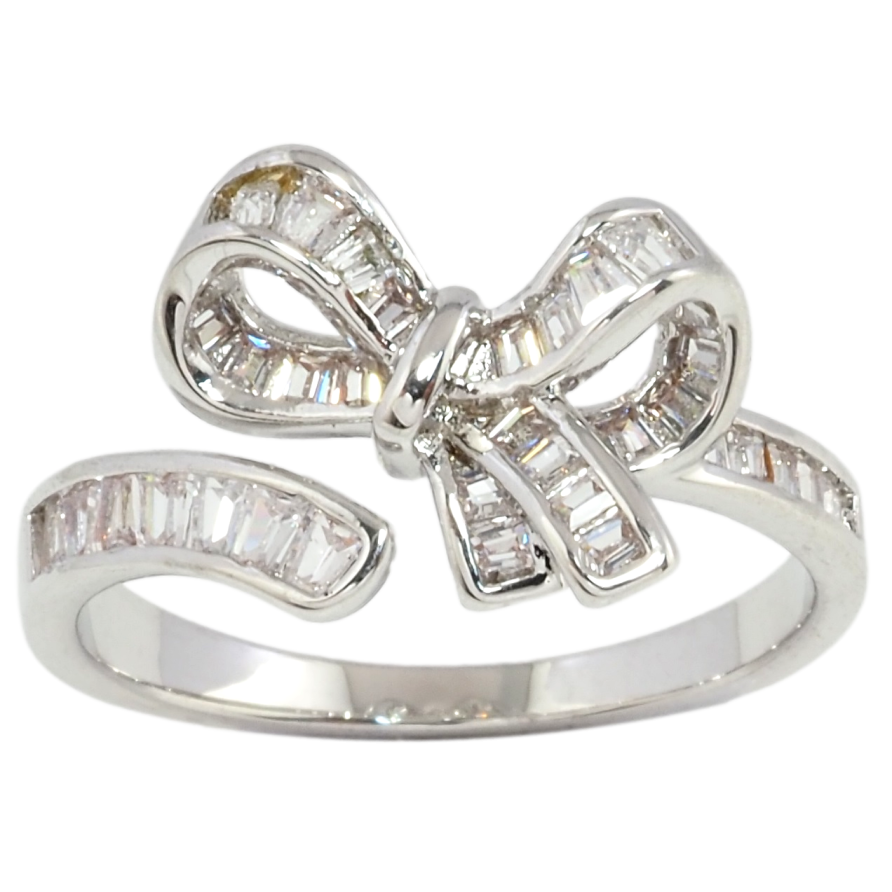 Каблучка Xuping Родій Бант з цирконієм фото №1