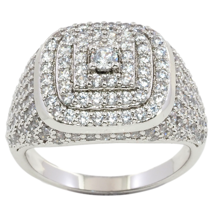 Перстень Xuping Родій Інкрустація цирконієм фото №2 Перстень Xuping Родій Інкрустація цирконієм фото №2