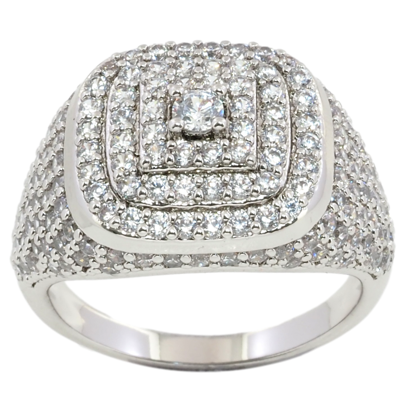 Перстень Xuping Родій Інкрустація цирконієм фото №1 Перстень Xuping Родій Інкрустація цирконієм фото №1