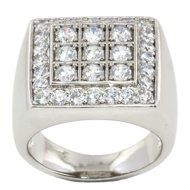 Перстень Xuping Родий Инкрустация цирконием фото №8