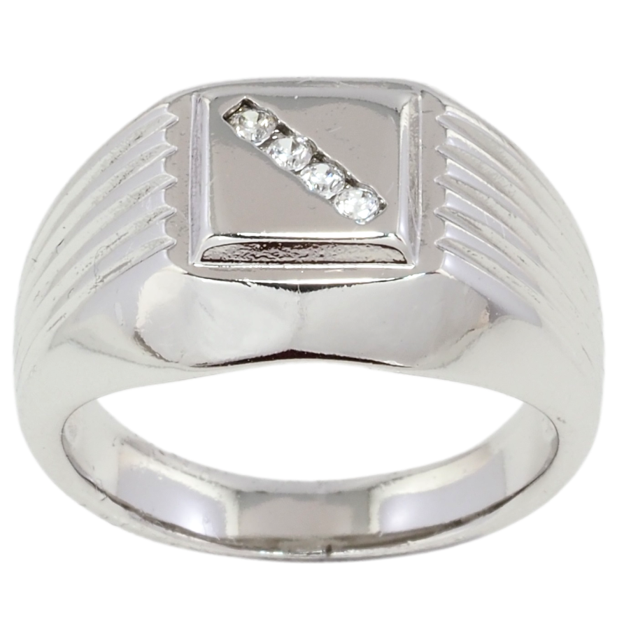 Перстень Xuping Родій Візерунок з доріжкою цирконію фото №1