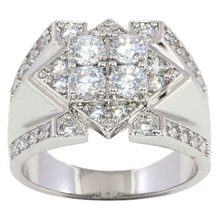 Перстень Xuping Родій Візерунок з цирконієм фото №24 Перстень Xuping Родій Візерунок з цирконієм фото №24