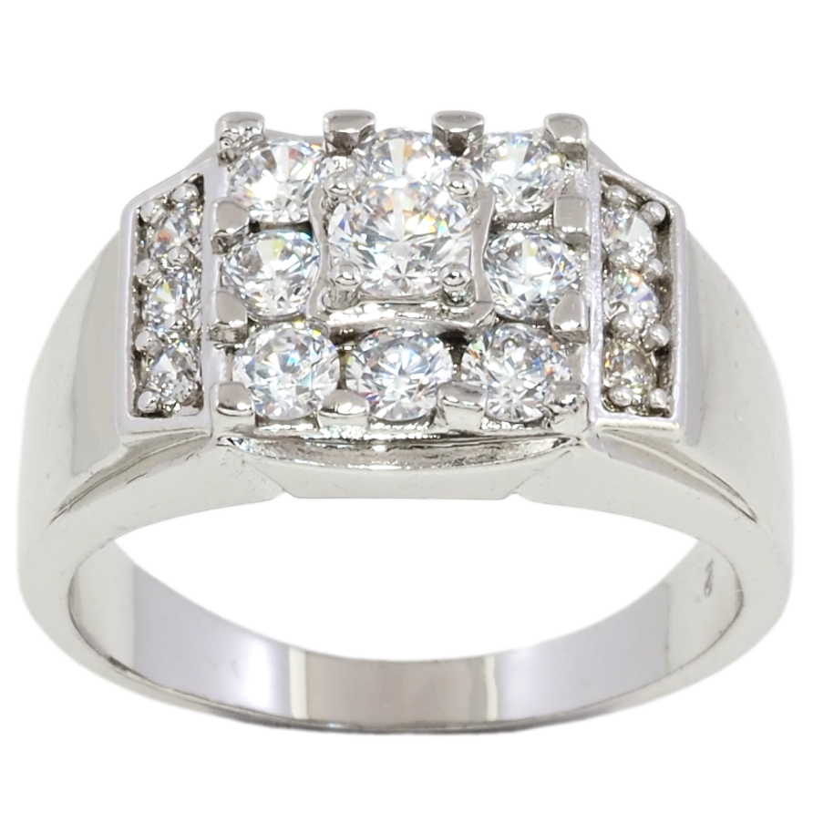 Перстень Xuping Родій Інкрустація цирконієм фото №1 Перстень Xuping Родій Інкрустація цирконієм фото №1