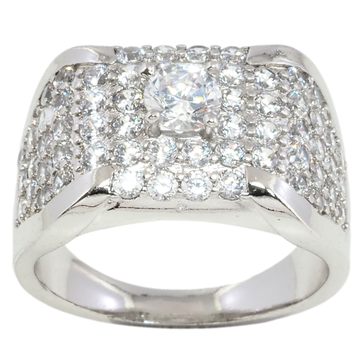 Перстень Xuping Родій Інкрустація цирконієм фото №6 Перстень Xuping Родій Інкрустація цирконієм фото №6