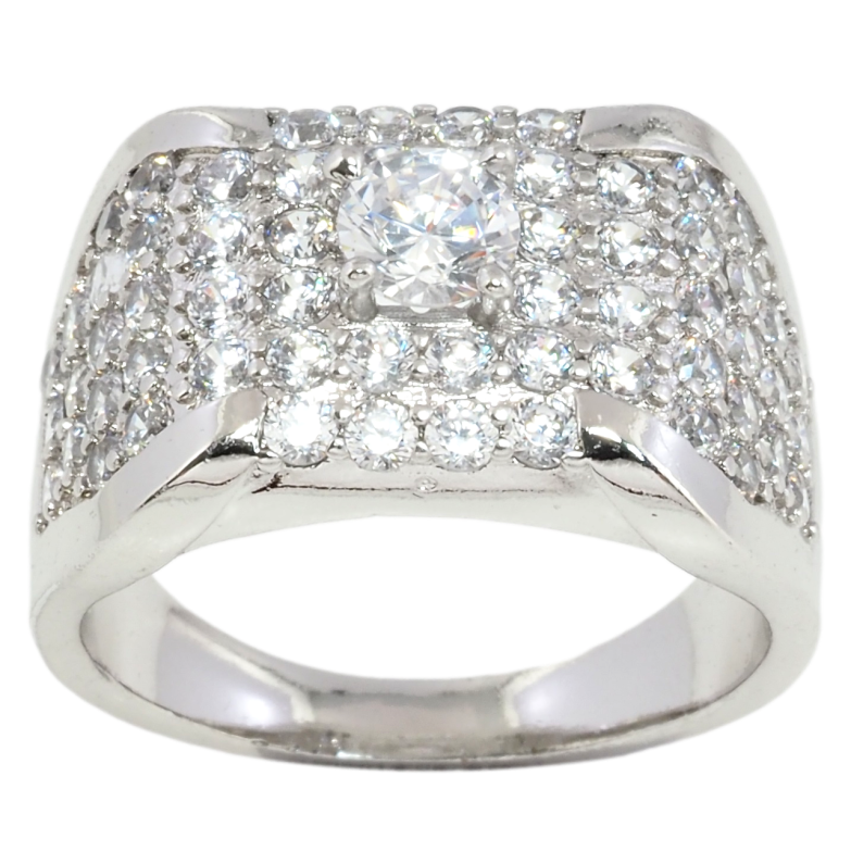 Перстень Xuping Родій Інкрустація цирконієм фото №1 Перстень Xuping Родій Інкрустація цирконієм фото №1