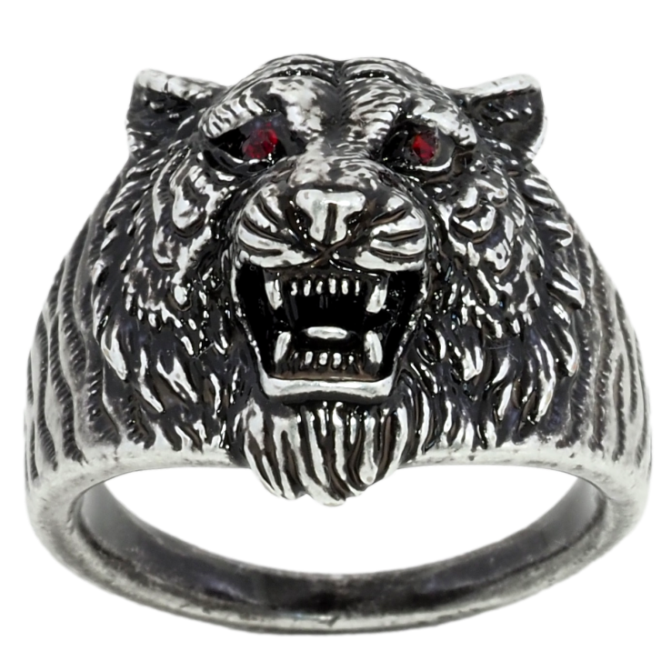 Перстень Xuping Родій Тигр, імітація чорненого срібла фото №5 Перстень Xuping Родій Тигр, імітація чорненого срібла фото №5