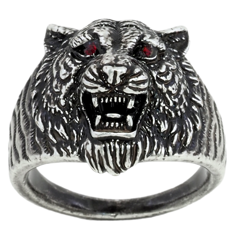 Перстень Xuping Родій Тигр, імітація чорненого срібла фото №1 Перстень Xuping Родій Тигр, імітація чорненого срібла фото №1