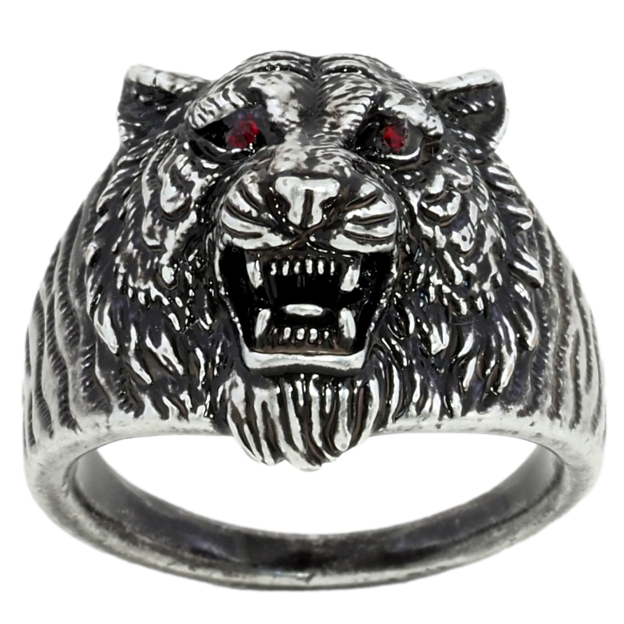 Перстень Xuping Родій Тигр, імітація чорненого срібла фото №1 Перстень Xuping Родій Тигр, імітація чорненого срібла фото №1