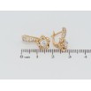 Серьги Xuping Позолота 18K английский замок Цветочки с цирконием фото №2