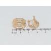 Серьги Xuping Позолота 18K английский замок Декоративный узор с дорожками циркония фото №2