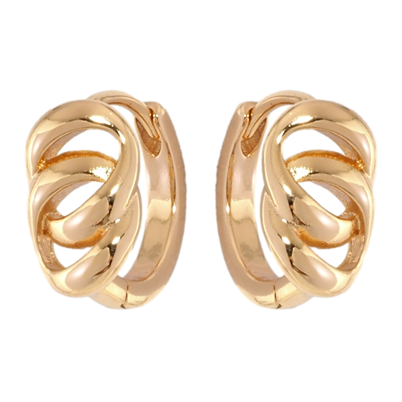 Серьги Xuping Позолота 18K колечки Декоративный узор фото №1
