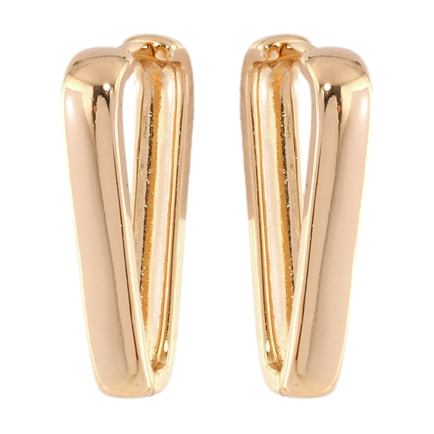 Серьги Xuping Позолота 18K колечки Треугольные фото №1
