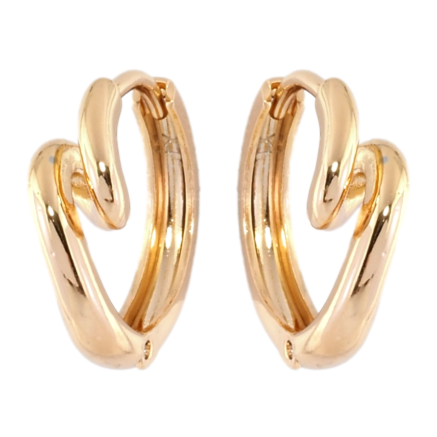 Сережки Xuping Позолота 18K колечка Завитки фото №1