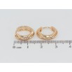Серьги Xuping Позолота 18K колечки Резной узор фото №2