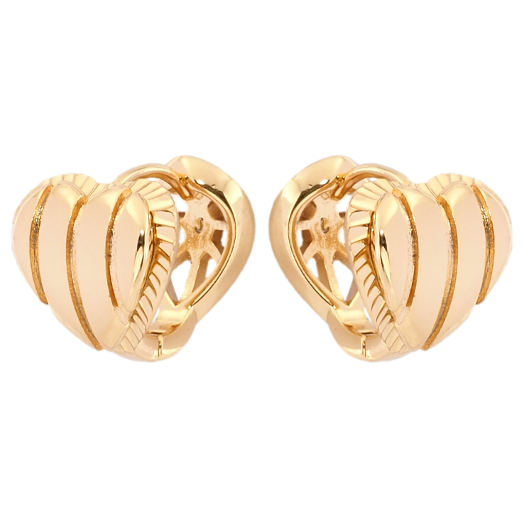 Серьги Xuping Позолота 18K колечки Сердечки фото №13