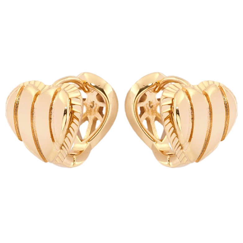 Серьги Xuping Позолота 18K колечки Сердечки фото №8