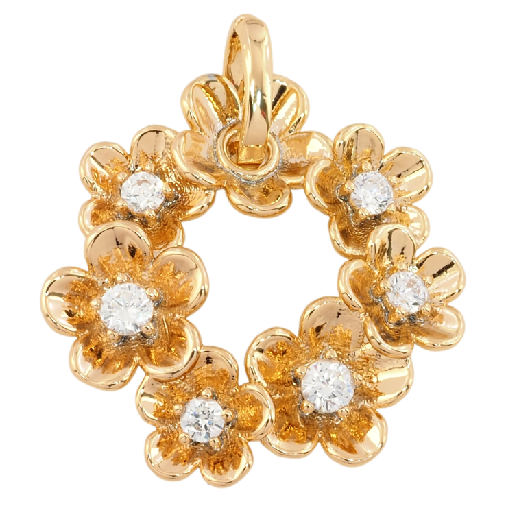 Кулон Xuping Позолота 18K Віночок для ланцюжка до 3 мм фото №3