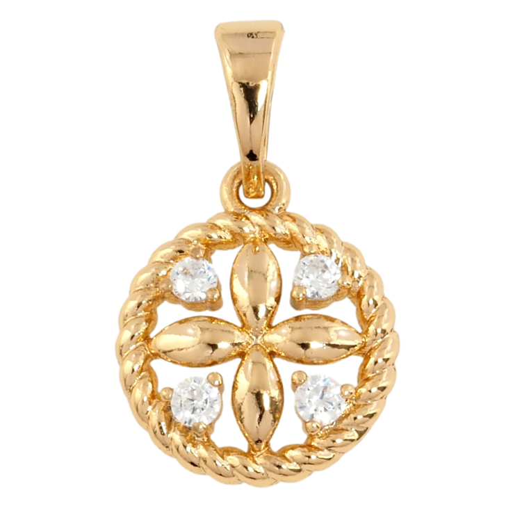 Кулон Xuping Позолота 18K Квітковий візерунок з цирконієм для ланцюжка до 5мм фото №14