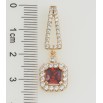 Кулон Xuping Позолота 18K Підвіска з червоним фіанітом і цирконієм для ланцюжка до 4мм фото №2