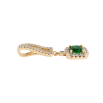 Кулон Xuping Позолота 18K Підвіска з зеленим фіанітом і цирконієм для ланцюжка до 4мм фото №3