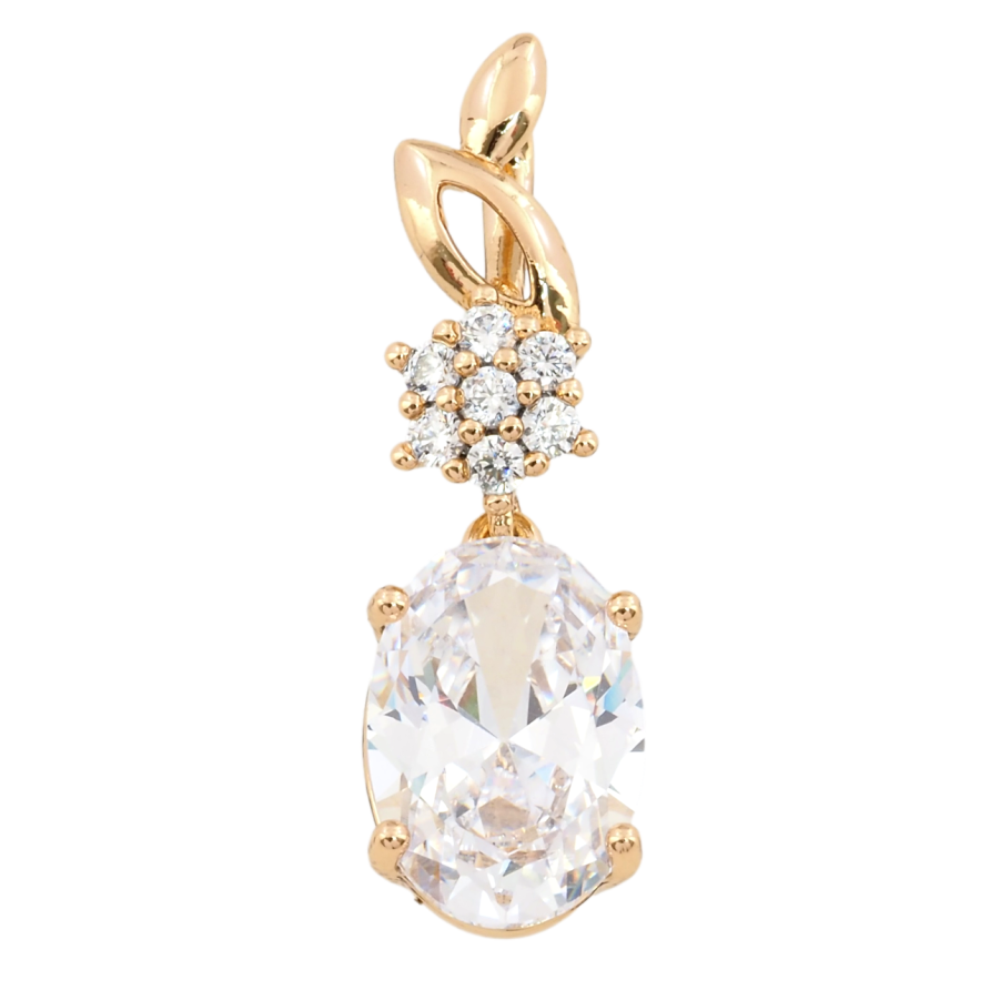 Кулон Xuping Позолота 18K Подвеска с фианитом для цепочки до 2мм фото №1