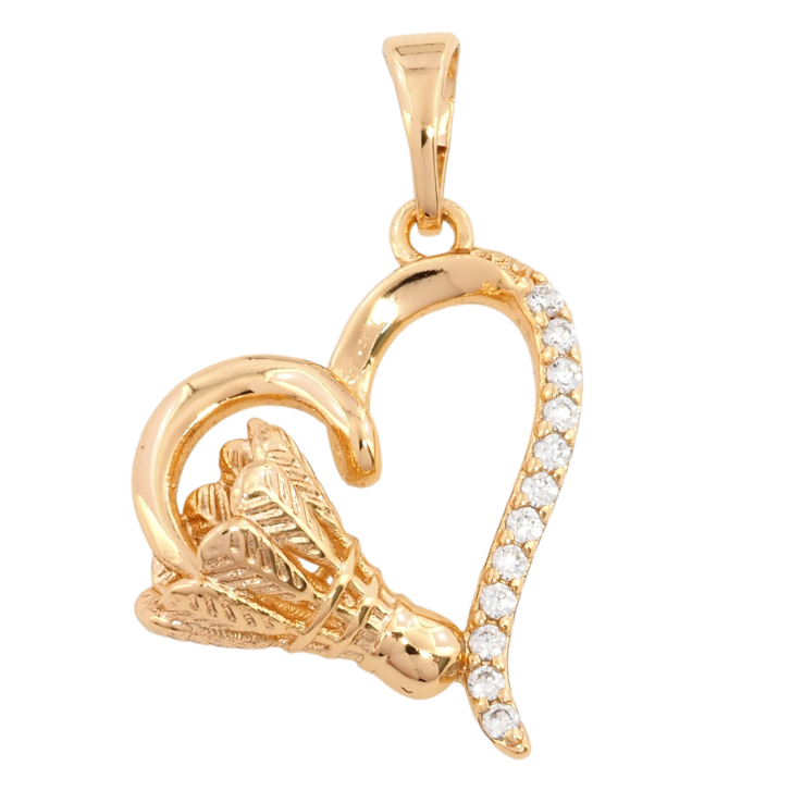 Кулон Xuping Позолота 18K Сердечко з воланчиком для ланцюжка до 5мм фото №10