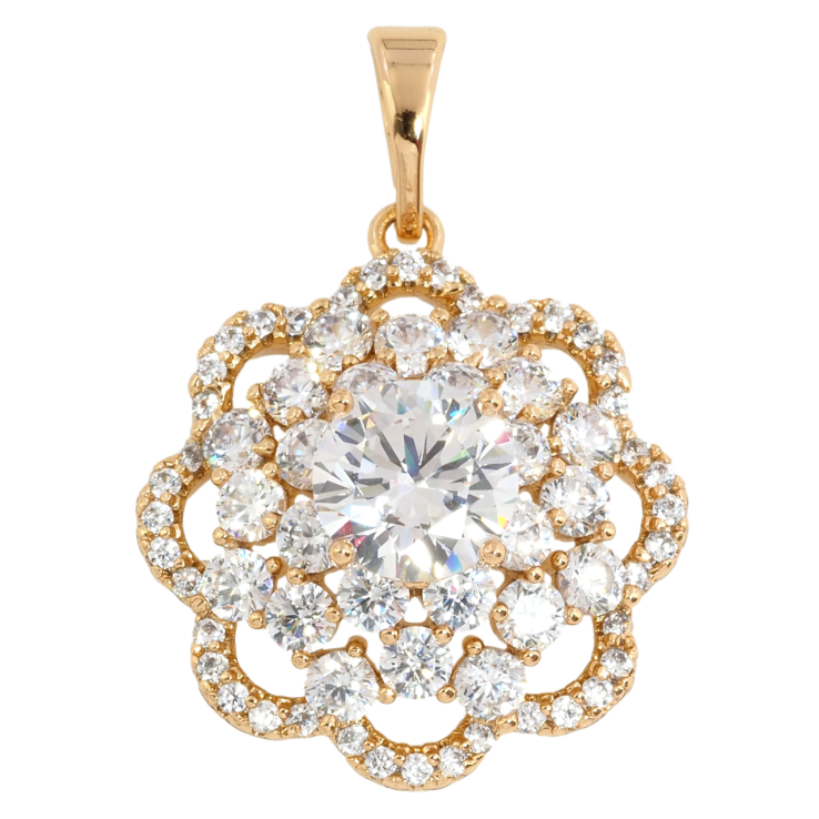 Кулон Xuping Позолота 18K Кришталева квітка для ланцюжка до 5мм фото №25