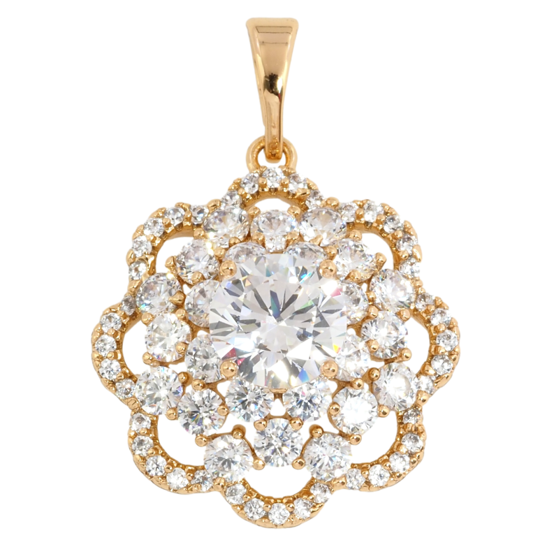 Кулон Xuping Позолота 18K Кришталева квітка для ланцюжка до 5мм фото №11