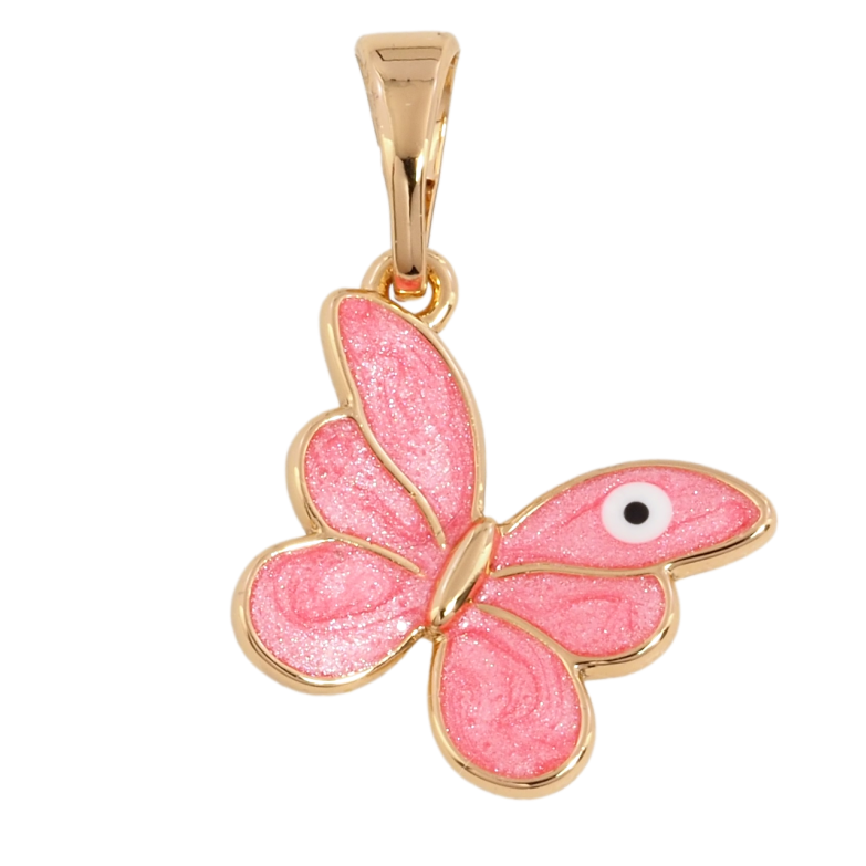 Кулон Xuping Позолота 18K Метелик з рожевою емаллю для ланцюжка до 5мм фото №14