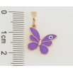 Кулон Xuping Позолота 18K Метелик з фіолетовою емаллю для ланцюжка до 5мм фото №2