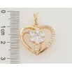 Кулон Xuping Позолота 18K Серце з кришталевою квіточкою для ланцюжка до 5мм фото №2
