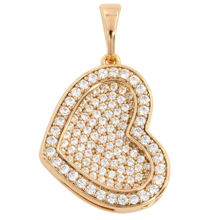Кулон Xuping Позолота 18K Сердце з інкрустацією цирконієм для ланцюжка до 5мм фото №9