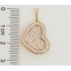 Кулон Xuping Позолота 18K Сердце з інкрустацією цирконієм для ланцюжка до 5мм фото №2