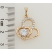 Кулон Xuping Позолота 18K Сердечка з цирконієм для ланцюжка до 5мм фото №2