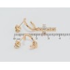Серьги Xuping Позолота 18K пусеты Ассиметричные подвески с кристальным крестиком фото №2 Серьги Xuping Позолота 18K пусеты Ассиметричные подвески с кристальным крестиком фото №2