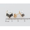 Серьги Xuping Позолота 18K пусеты Жемчужины с черными фианитами фото №2 Серьги Xuping Позолота 18K пусеты Жемчужины с черными фианитами фото №2