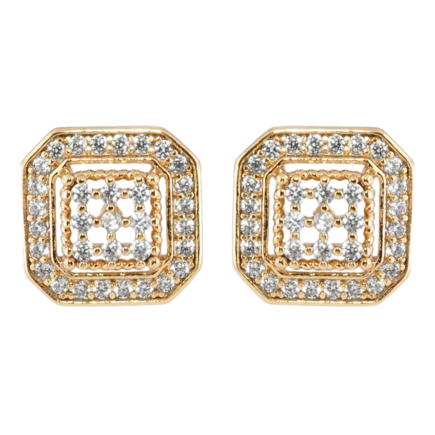Серьги Xuping Позолота 18K пусеты Инкрустация цирконием фото №1 Серьги Xuping Позолота 18K пусеты Инкрустация цирконием фото №1