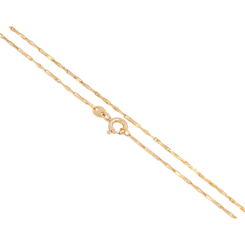 Цепочка Xuping Позолота 18K Плетение Фантазийное длина 45см х 1мм фото №1