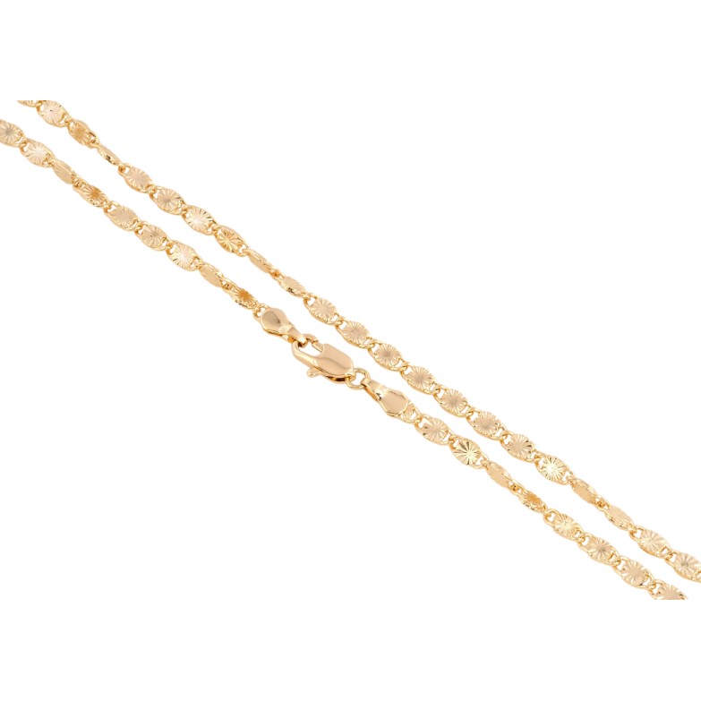 Цепочка Xuping Позолота 18K Плетение Фантазийное перекрученное длина 45см х 3мм фото №1