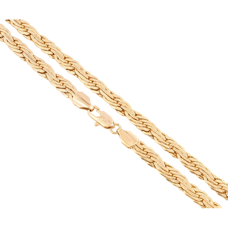 Ланцюжок Xuping Позолота 18K Плетіння Мотузка прокатана довжина 50см х 6мм фото №10