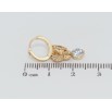 Сережки Xuping Позолота 18K підвіски на колечках Метелики з кристалами фото №2