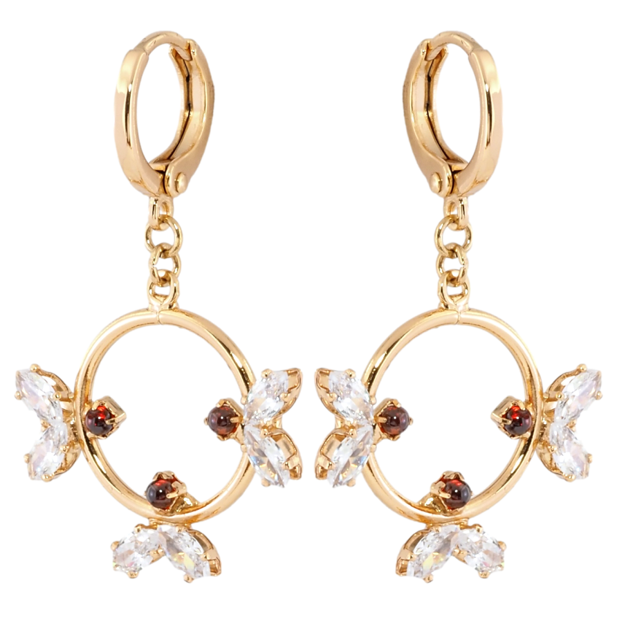 Сережки Xuping Позолота 18K підвіски на колечках Декоративні підвіски фото №1