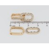 Серьги Xuping Позолота 18K подвески на колечках Овальные подвески с цирконием 2 в 1 фото №2