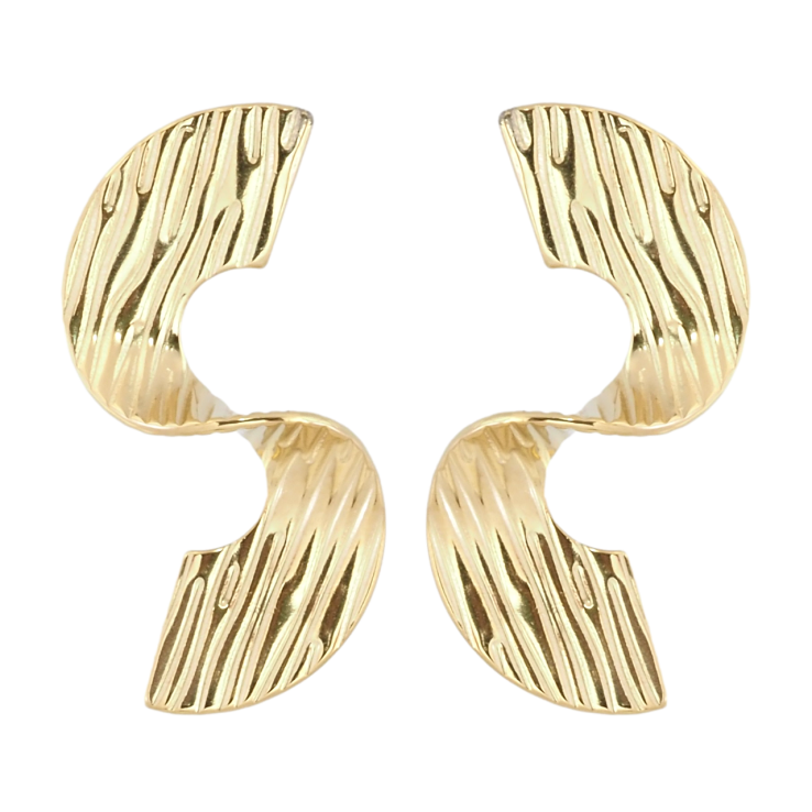 Серьги Xuping TTM Stainless Steel цвет 14K пусеты Декоративные фото №4