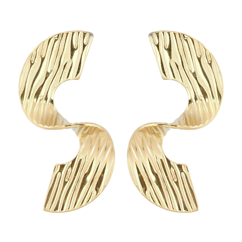 Серьги Xuping TTM Stainless Steel цвет 14K пусеты Декоративные фото №1