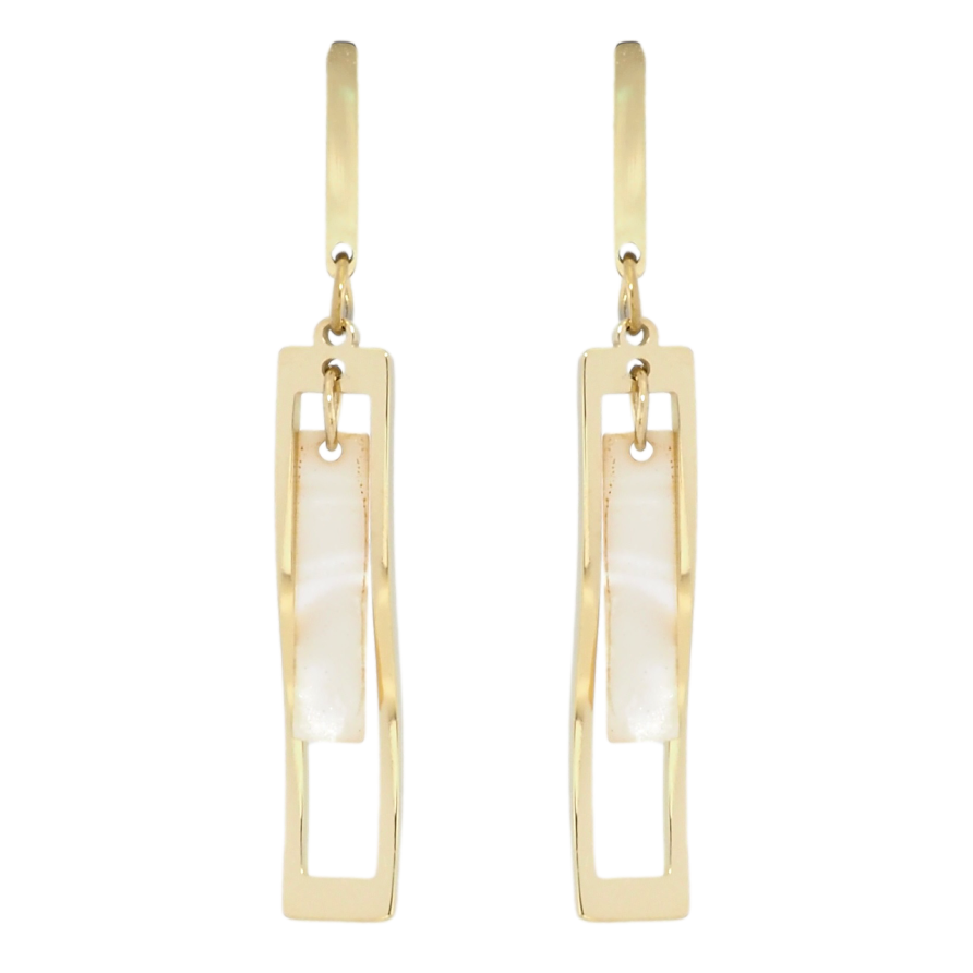 Серьги Xuping TTM Stainless Steel цвет 14K пусеты Декоративные подвески с перламутровыми пластинами фото №1