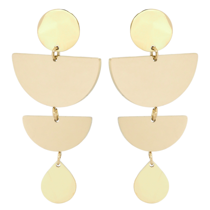 Серьги Xuping TTM Stainless Steel цвет 14K пусеты Декоративные подвески фото №25